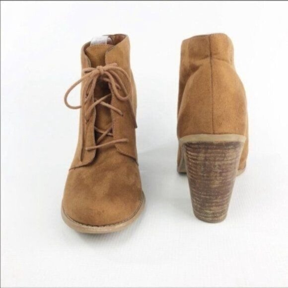 CALL IT SPRING Lace Up Tan Ankle Boots 11 - Picture 2 of 8